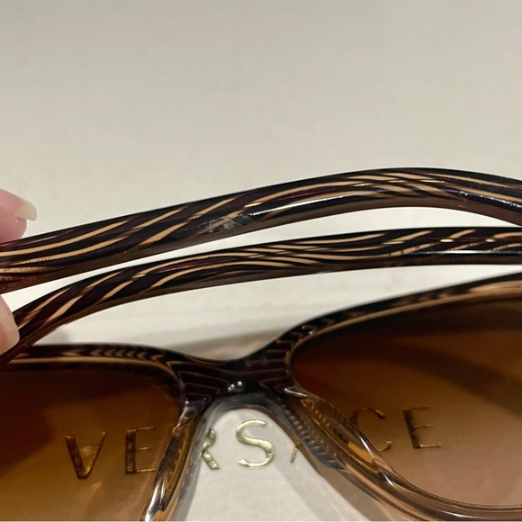 Versace Brown and Gold Sunglasses - Picture 12 of 16